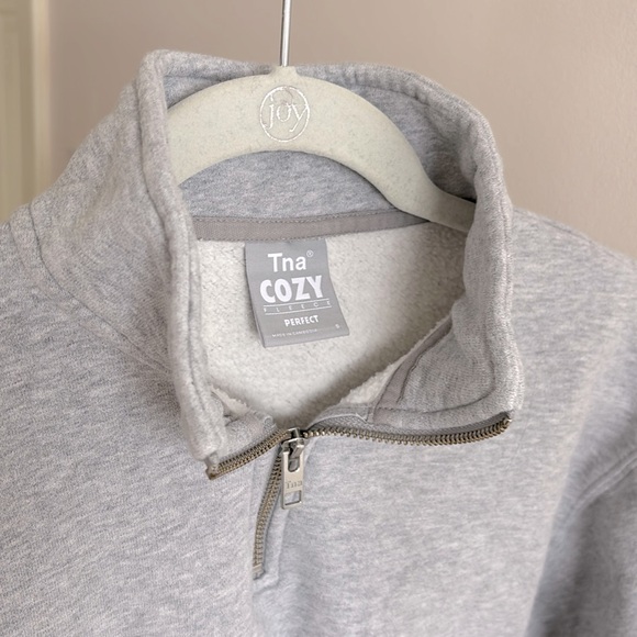 TNA Tops - TNA 1/4 zip fleece - small_grey